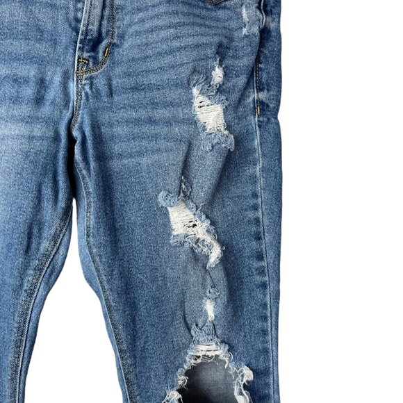 Old Navy Womens Jeans Rockstar Super Skinny MidRise Distressed Destroyed Size 10 - Picture 7 of 11